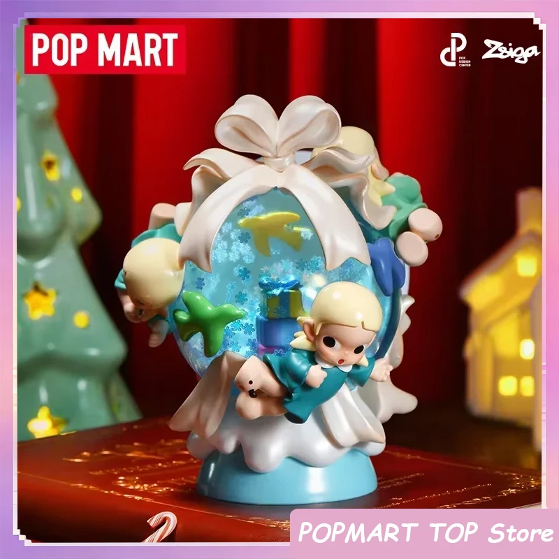 

POP MART Zsiga, серия «Зимой подарков», коллекционные игрушки, украшения, загадочная коробка, слепая коробка, фигурка для домашнего декора, настольные подарки