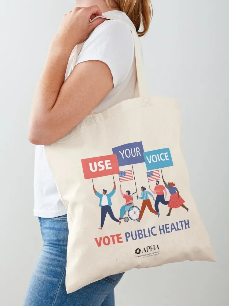 Use your voice: Vote public health Tote Bag Canvas shoulder bag sacs de shopping Canvas bag