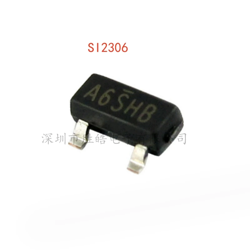 (20PCS)  NEW  SI2306   Silk Screen  A6SHB     3A  N-Channel    Field-Effect Transistor   MOS Tube   SOT-23   Integrated Circuit