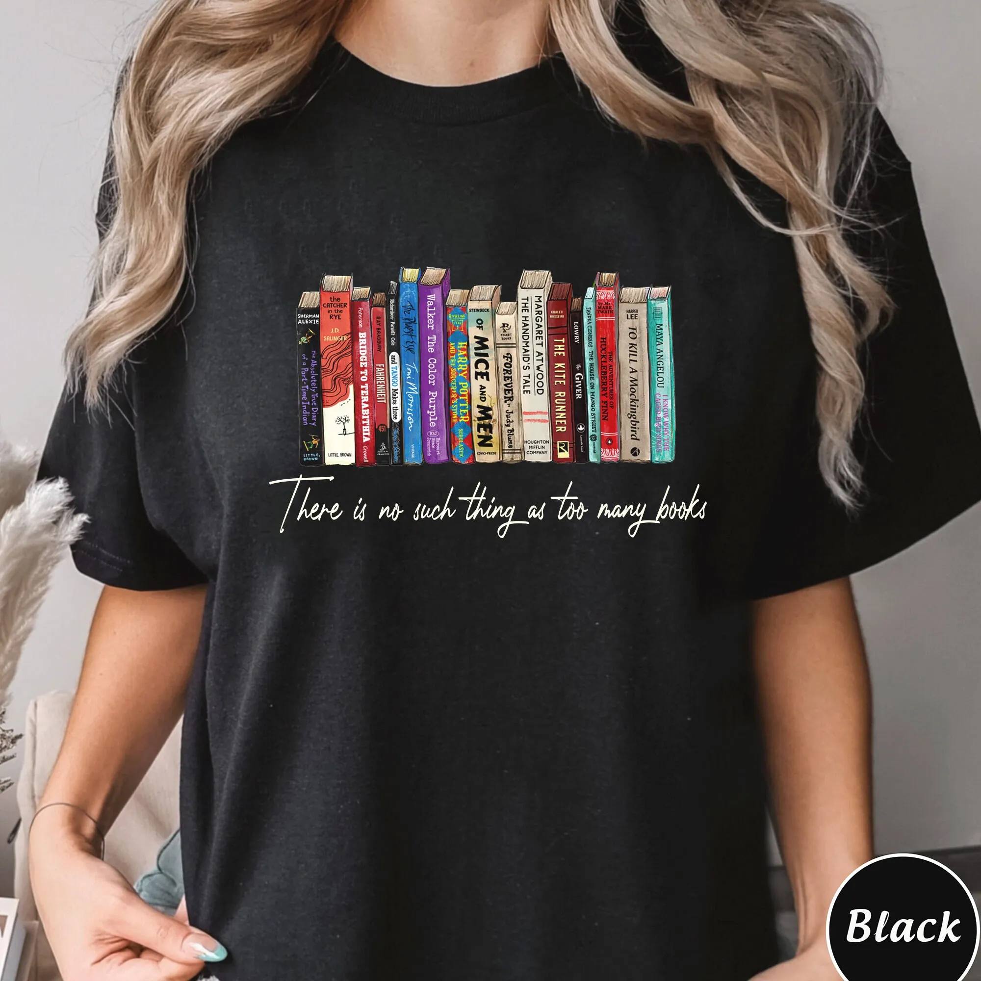 There Is No Such Thing As Too Many Books T Shirt Librarian Bibliophile Book Nerd Lover Sweat