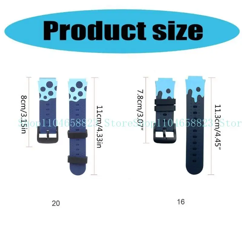 Practical Sport Watch Band for Child Phone Watch Waterproof and Adjustable Wristwatch Strap Silicone Belt for Kid