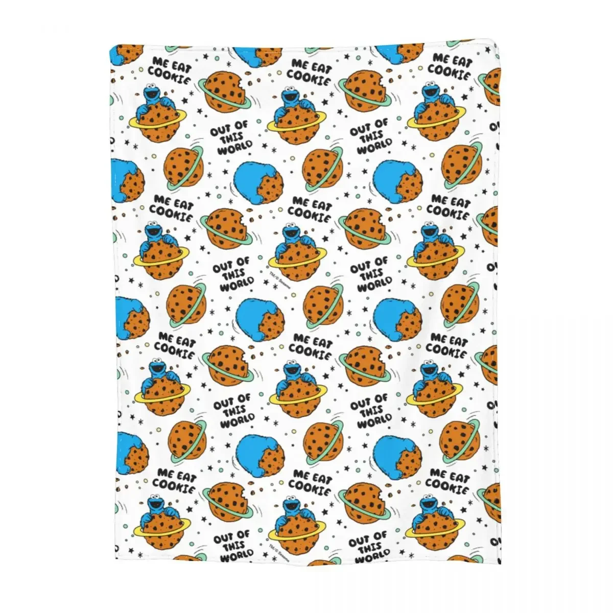 Cute Cookies Monsters Blankets Fleece Printed Comfortable Super Soft Throw Blankets for Bed Office Plush Thin Quilt