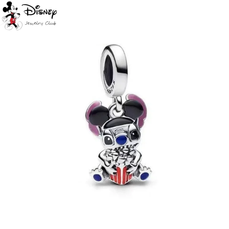MINISO 2025NEW ديزني لتقوم بها بنفسك صنع أفلام الرسوم المتحركة أنيمي ميكي ماوس ، غرزة استرخى خرزة ساحرة تناسب سوار الفضة الأصلي مجوهرات