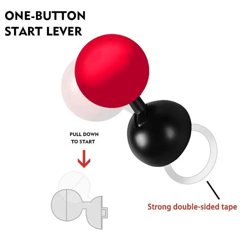 Car One-Touch Start Button Cover Push-to-Start Rocker Lever Engine Start Stop Joystick Ball Bar Starter Decorative Accessory 1 C view 6