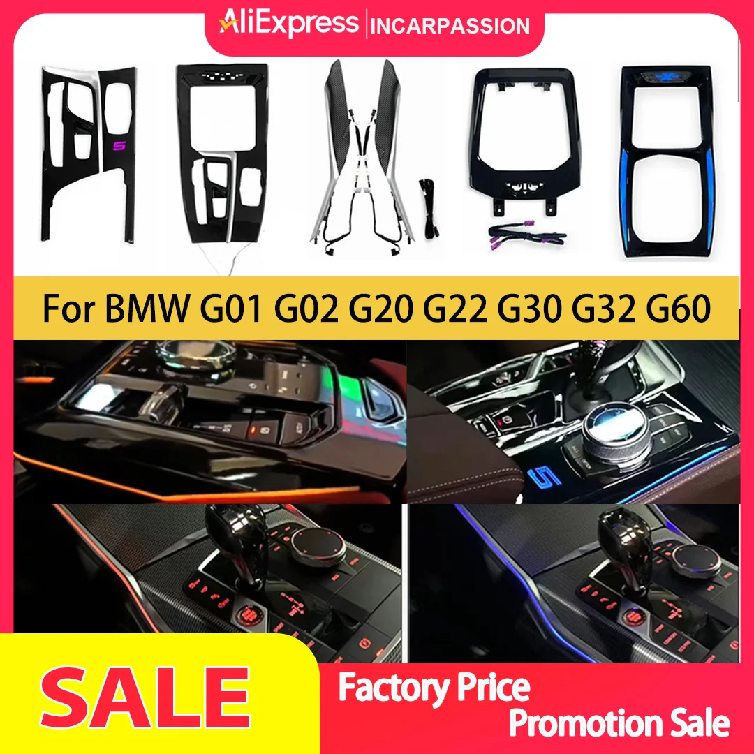 11 Colours Crystal Center Console Saddle Light For BMW New X3 X4 G01 G02 G20 G22 G30 G32 G60 Car LED Decorative Ambient Light