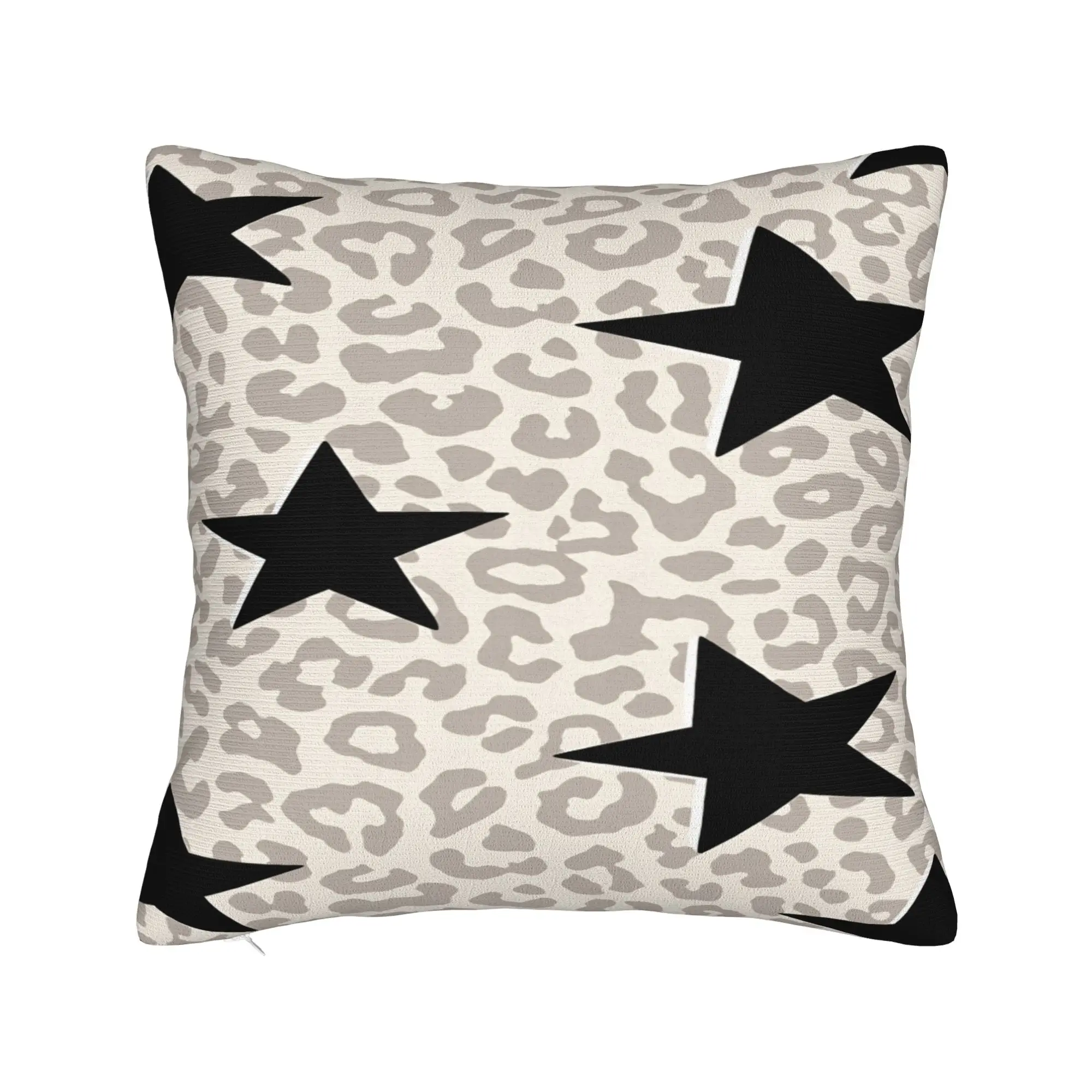 Leopard Print Star Pattern Pillow Case  Morden Pillow Cover Soft Pillowcases For Office Car Home Decor