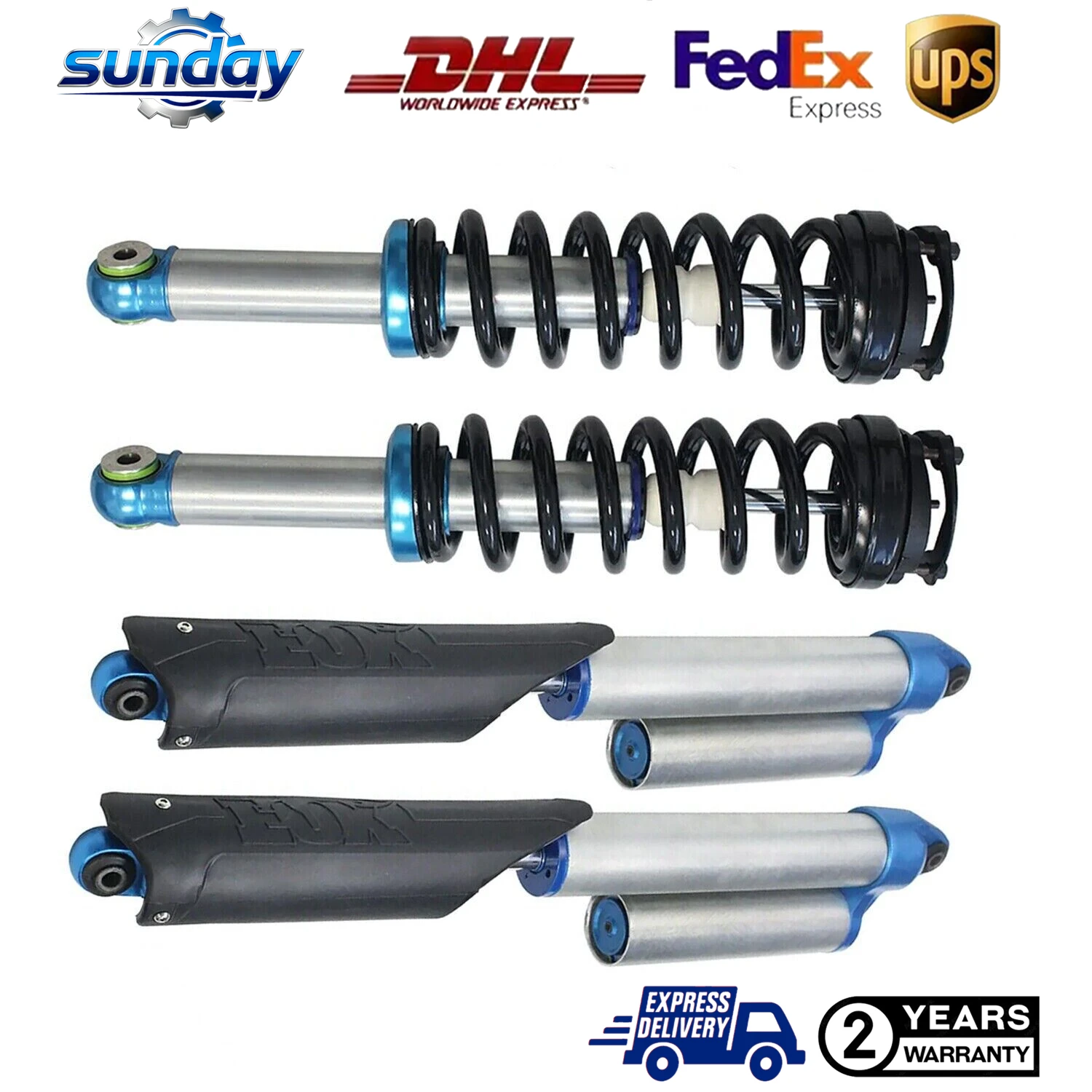 

NEW For Ford F150 SVT Raptor Full Set Front and Rear Shock Absorbers Struts Assemblies BL3Z18124H BL3Z18125K ASH12262