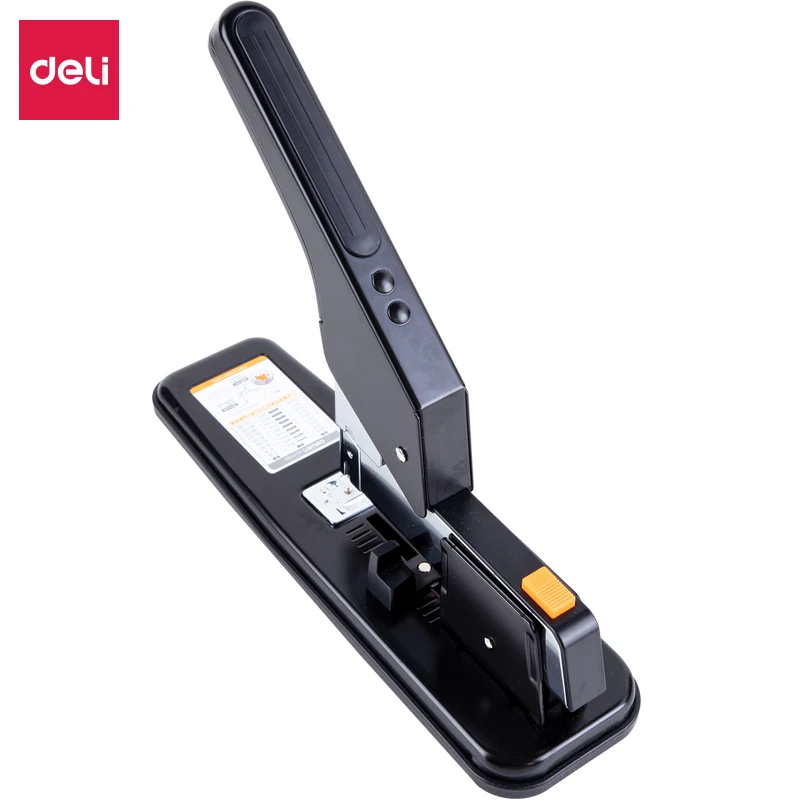 Deli 0399 Heavy Duty Stapler Office Stationery Binding 210 Sheets Papers/70g Use 23/6-23/13 Staples Black White Optional