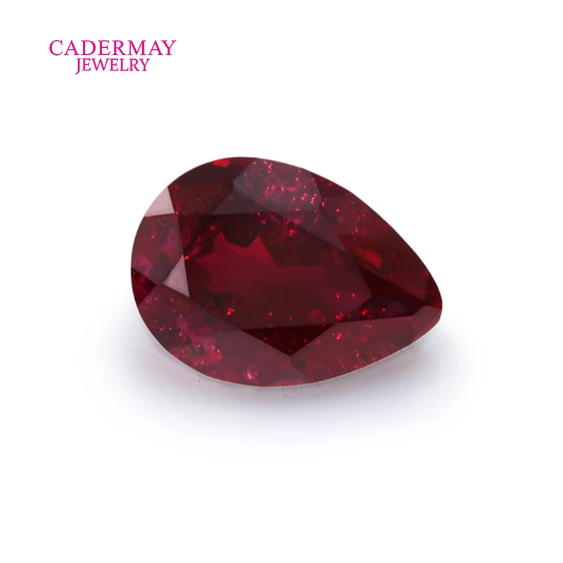 

Кердермай 9. # Темно-красный лабораторный выращенный рубин 3x4 мм-12x16 мм грушевидной формы темно-красный синтетический рубин свободные драгоценные камни для изготовления ювелирных изделий в подарок