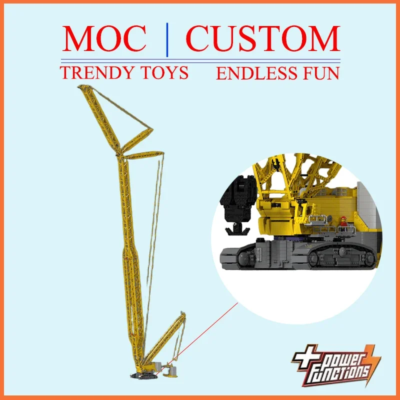 Custom MOC LR11000 Mk2 Crawler Crane Model - Trendy Educational Toys Difficult and Stress-Relieving Building Toys Holiday gifts