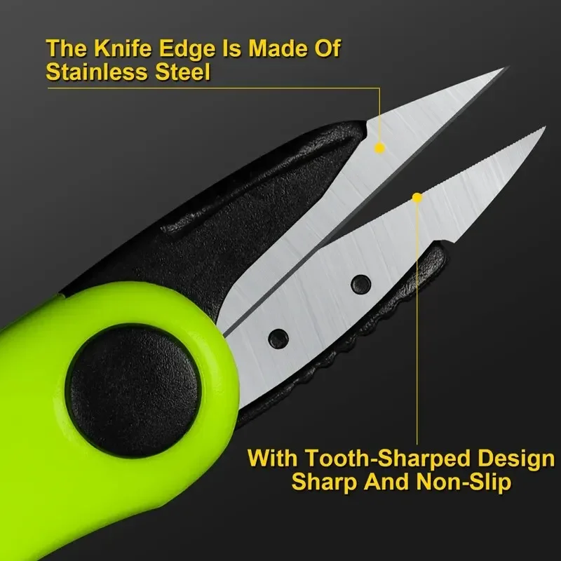 Quick Knot Tool Shrimp Shape Foldable Fishing Scissors 5