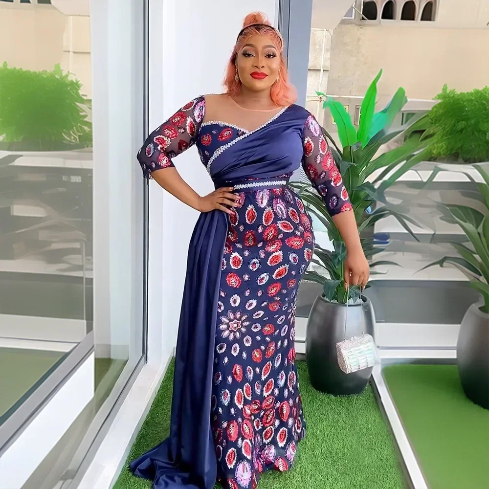 

Африканские платья для женщин, новинка 2025, элегантное вечернее платье для свадебной вечеринки, шифоновое платье с принтом Дашики, Дубай, Турция, кафтан, абайи