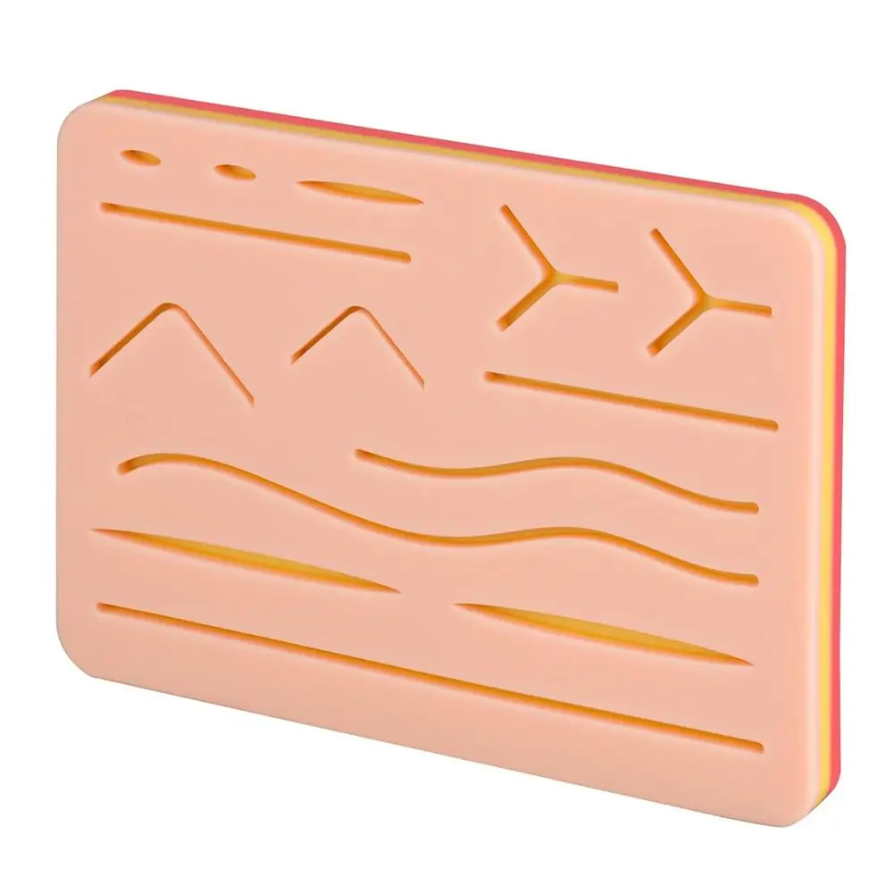 

Upgraded 3 Layers Suture Practice Pad Long-lasting Mesh 14 Wounds Silicon Skin Pad Hard To Rip Reusable Stitching Pad Starter