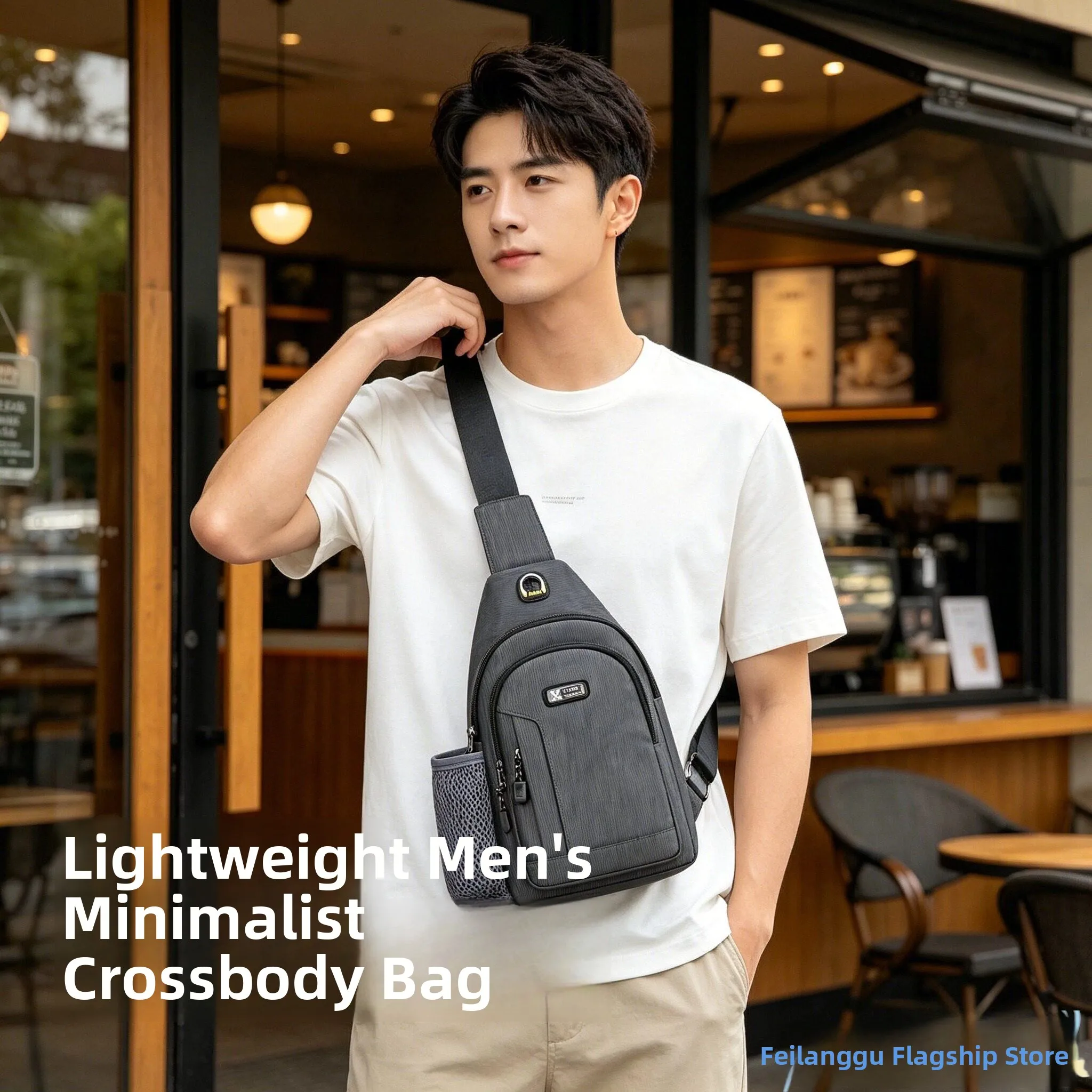 

Men's Crossbody Bag 2026 New Multifunction Large Capacity Waterproof Wear-resistant Outdoor Travel Portable Water Cup