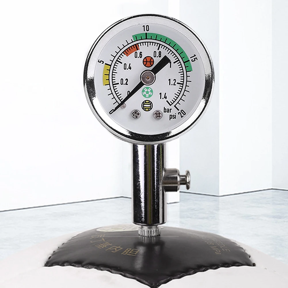 Soccer Ball Barometers Portable Gauge Air Watch with Air Release Valve Inflatable Quick Sport Measuring Instruments