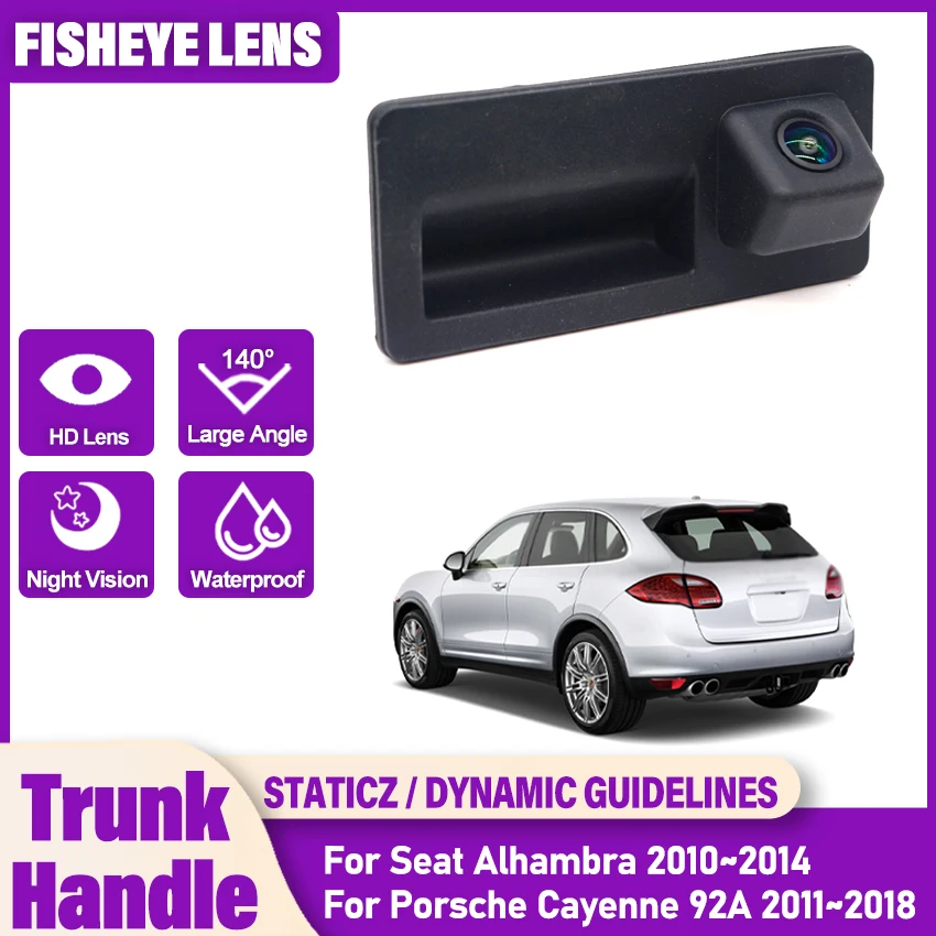Dynamic Trajectory Tracks car Rear View Camera For Porsche Cayenne 92A 2011~2018 For SEAT Alhambra 2010~2014 Night Vision CCD HD