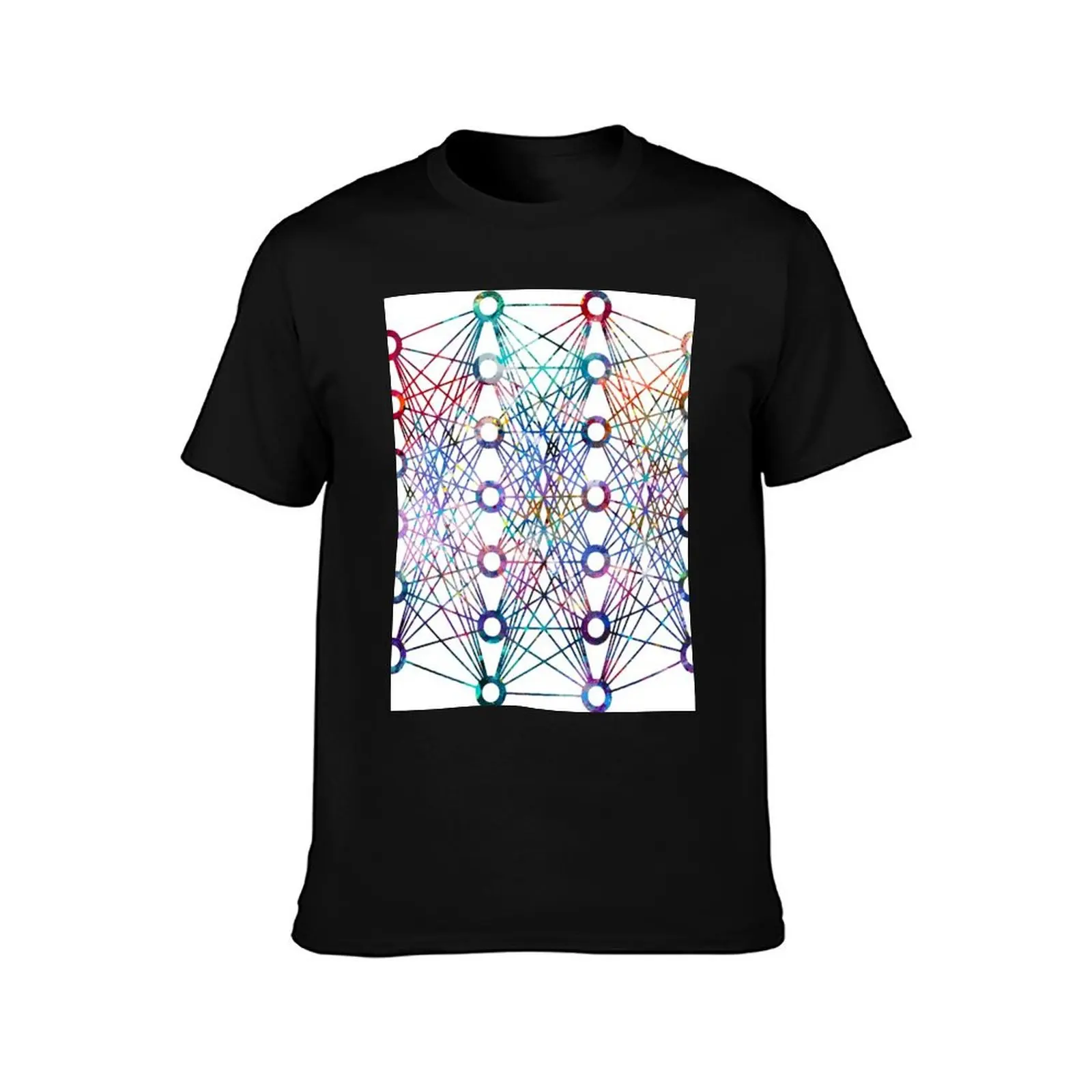 Deep Neural Network T-Shirt Large Size Loose Casual Tee T-Shirt