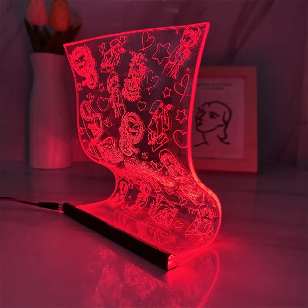 Spirite Away LED Table Atmosphere Light muslimah Scroll Lamp 3D Nightlight Cartoon Art Decor Lamp 3/7 regali a colori