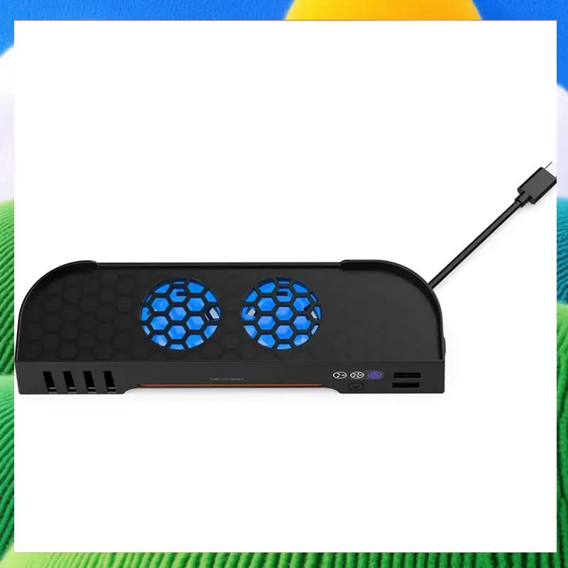 

База охлаждения с RGB-подсветкой для консоли Switch 2, подставка для внешней игровой консоли, охлаждающий вентилятор, рассеивание тепла со слотом для карт-ABPS
