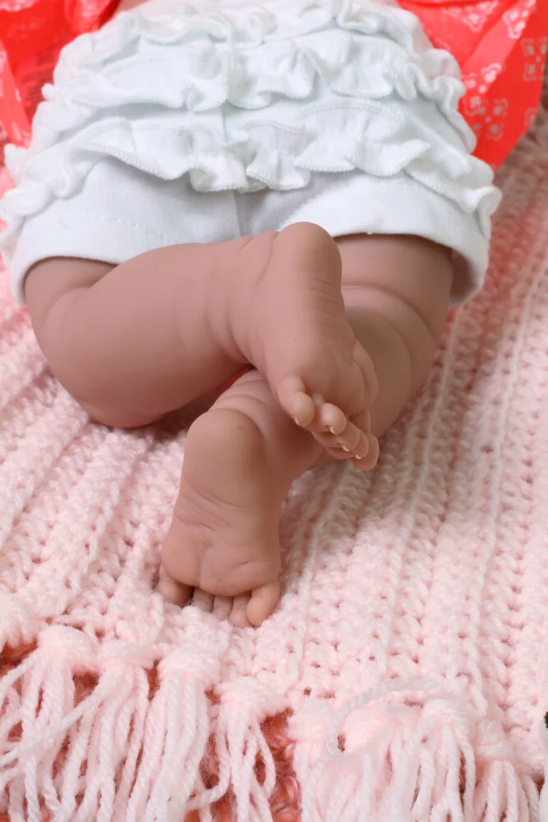 Poupée bébé fille fait à la main, nouveau-né, vinyle, Silicone, 14 pouces