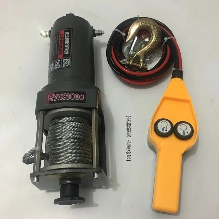 Электрическая лебедка 12 В 24 В 3000 фунтов крановый специальный двигатель постоянного тока 500 кг