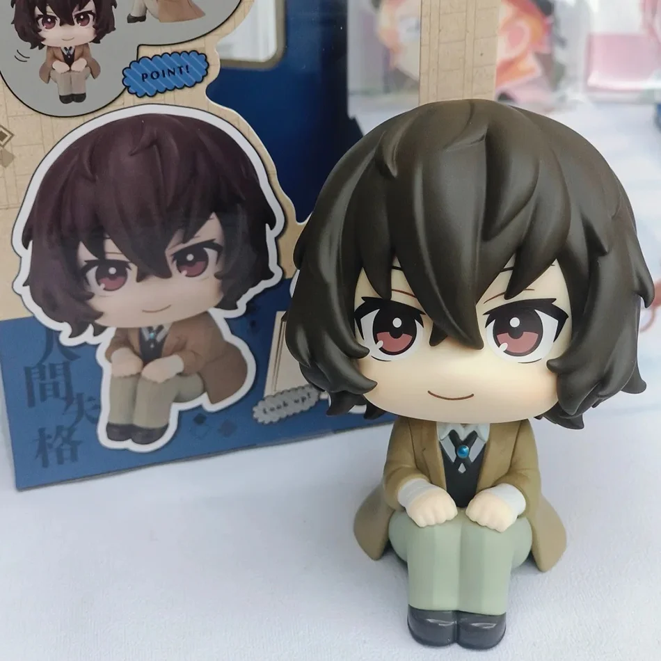 Neue 10cm Bungou Stray Dogs Anime-Figur Look Up Nakajima Atsushi Actionfigur Q-Version Dazai Osamu Figurine PVC Sammlerstück Spielzeug