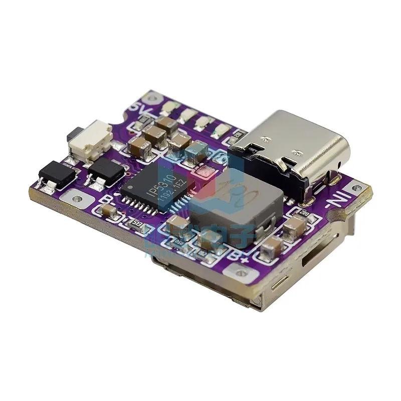 TZT Type-C USB 5V 3.1A Boost Converter Step-Up Power Module IP5310 Mobile Power Bank Accessories With Switch LED Indicator