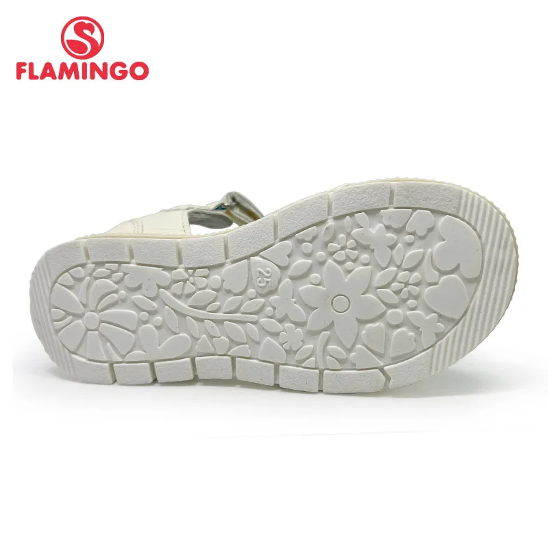 Zapatos de princesa informales con diseño de flamenco para niñas, Chlid plano, Sandalen, gancho y bucle, talla 25-31, 221S-Z6-2768