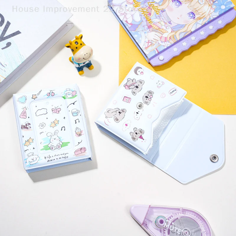Cartoon 3 Inch Album Photo Postcard 36 Pockets Cards Mini Album Kpop Idol Pictures Collection Album Name Cards Storage Holder