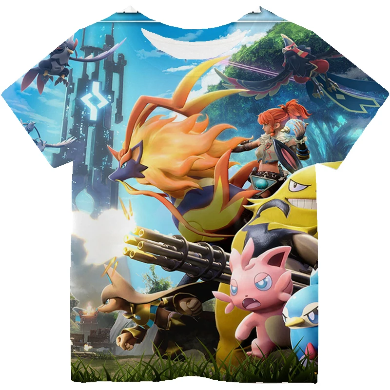 Fashion Kids Tops Game Palworld 3d Print T-shirts Cartoon T Shirt Summer Short Sleeve Casual Streetwear Boys Girls Harajuku Tees