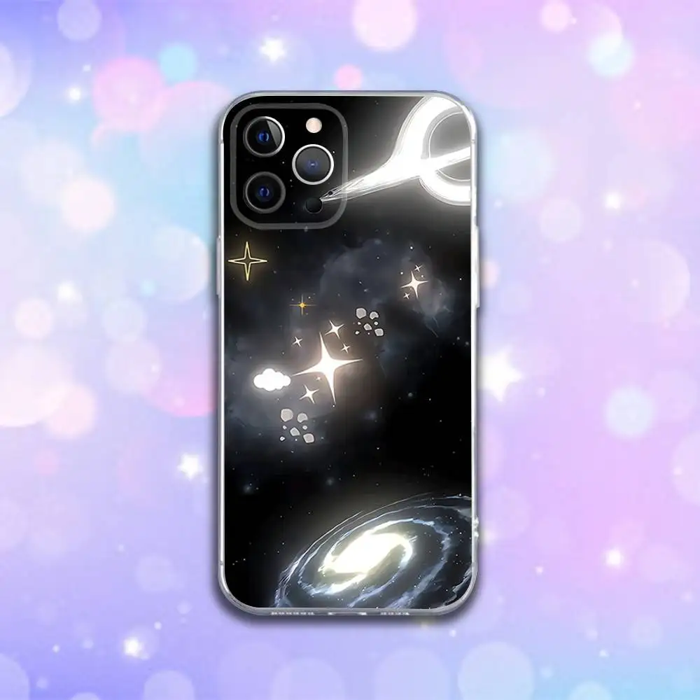 حافظة هاتف مون جالاكسي يونيفرس لهاتف آيفون 17,16,15,14,13,12,11 Pro,Max,Plus,X,XS,XR,SE4,E غطاء ناعم شفاف صغير #6