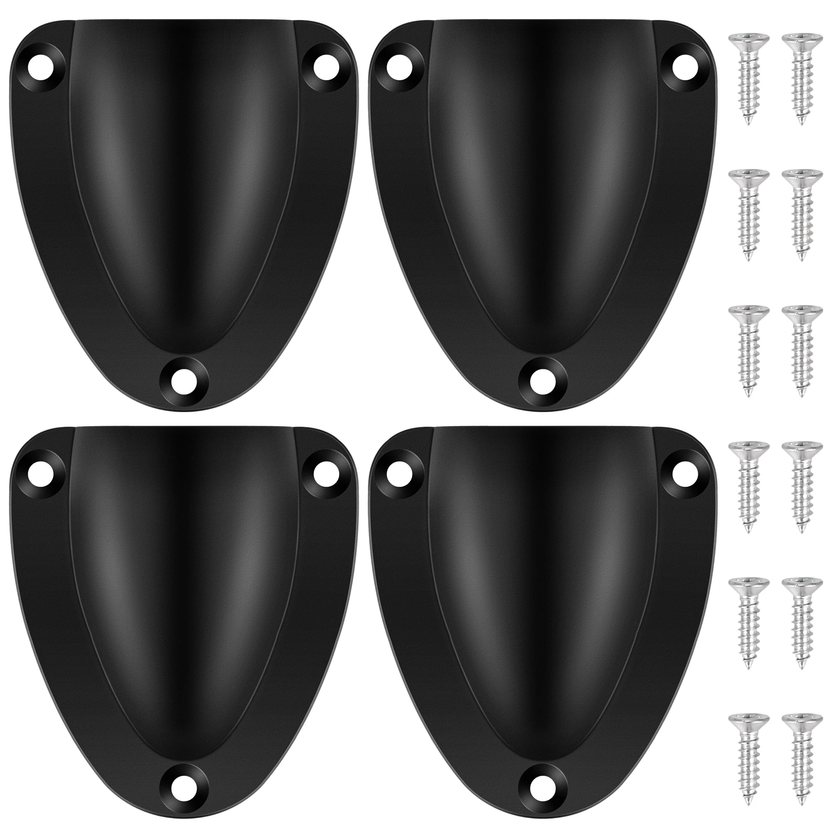 4 Pcs Nylon 2.5Inch Marine Wire Cable Vent Cover, Clamshell Vent for Boat,Smooth Edge Thickness 1/8Inch,Wire Vent Cover G