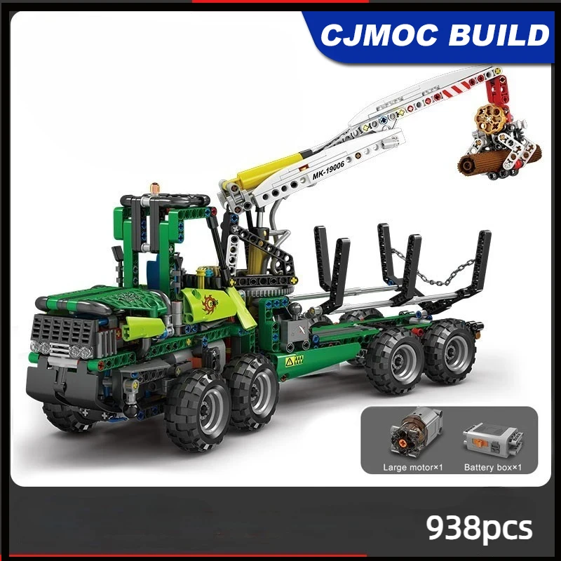 MOULD KING 19006 Technical Building Blocks The APP Pneumatic Forest Machine Truck MOC-32456 model Toys For Kids Christmas Gifts