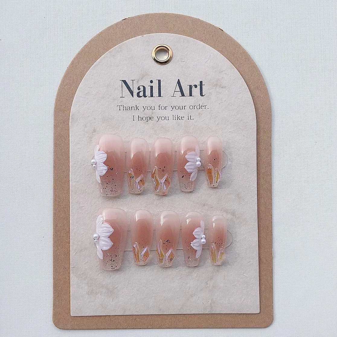 

Теплый эльф, ледяной цветок, готовая нашивка, съемный ногти ручной работы