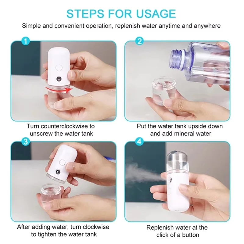 

X17A 2025 NEW-Mini Moisturizing Face Sprayer Beauty Skin Care Nebulizer Humidifier Forglowing Skin