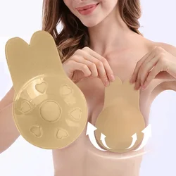 Rabbit Nipple Cover Bra Pads Women Push Up Bras Self Adhesive Silicone Strapless Invisible Bra Reusable Sticky Breast Lift Tape