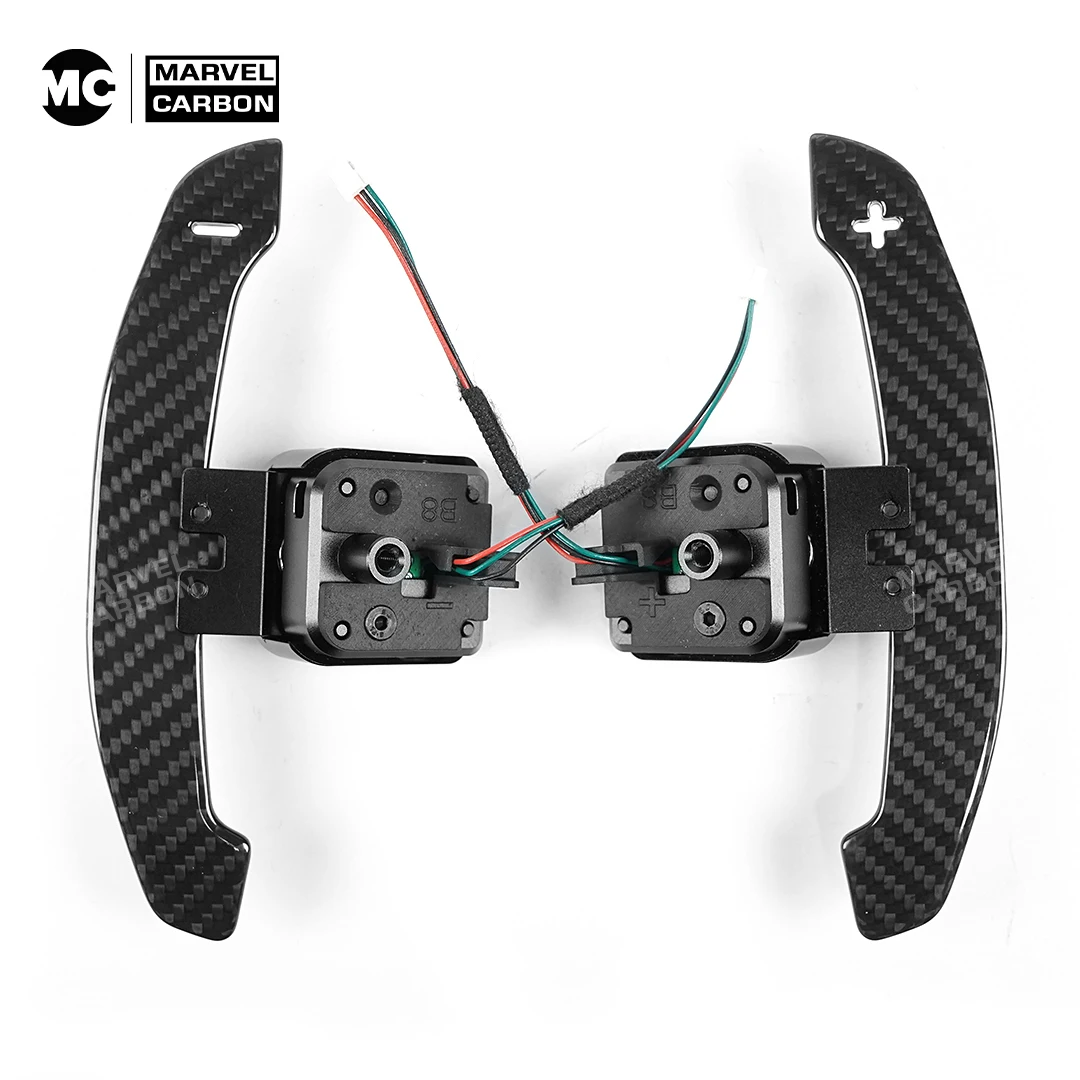 MC Fif For AUDI A1 A2 A3 A4 A5 A6 A7 A8 Q2 Glossy Carbon Fiber Steering Wheel Magnetic Shift Paddle Magnetic Attraction Function