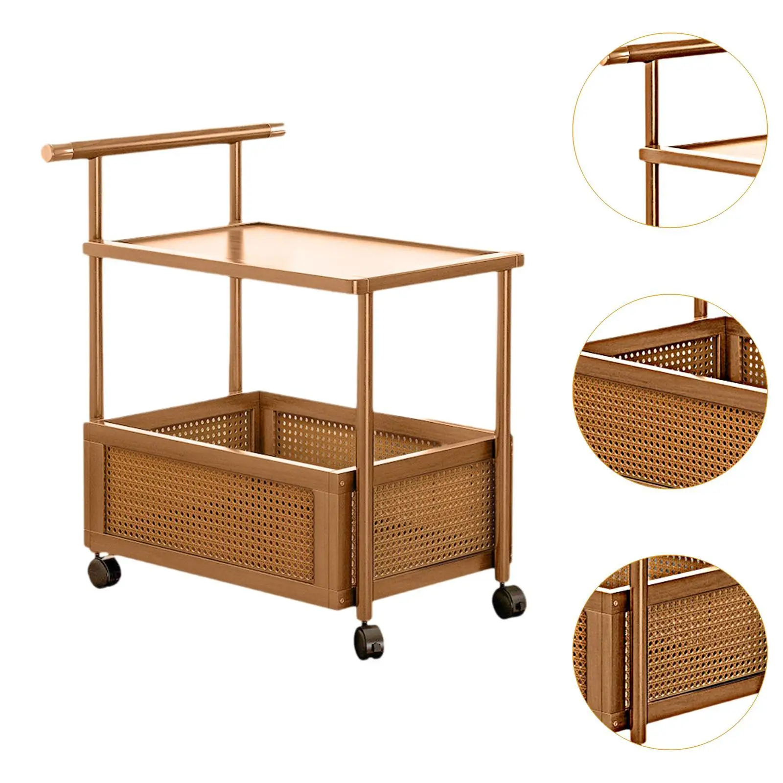 Sofa Side Table Kitchen Tray Desk Mobile Tables Table Top Multifunctional Rolling Utility Cart Storage Organizer Shelf for Bar