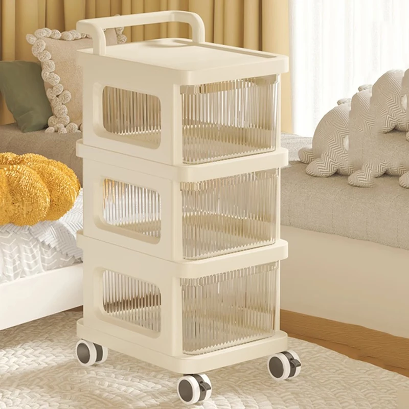 Storage Rack Product Storage Cabinet Multi-layer Drawer Style Shelf Living Room Movable Trolley Storage Rack Salon Furniture