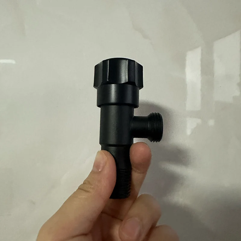 Black Stainless Steel Triangle Valve Hot And Cold Water Stop Valve Copper Core Bathroom Kitchen Toilet Sink For Bathroom Tool