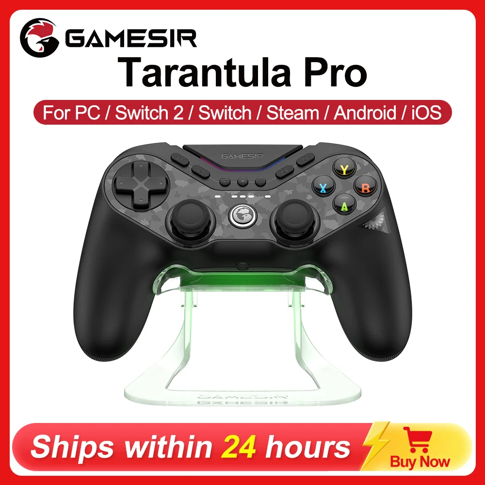 GameSir Tarantula Pro, Control de Juego para PC, Nintendo Switch 2/1, Steam, iOS, Android, con Palancas de Efecto Hall, Nfc, Abxy