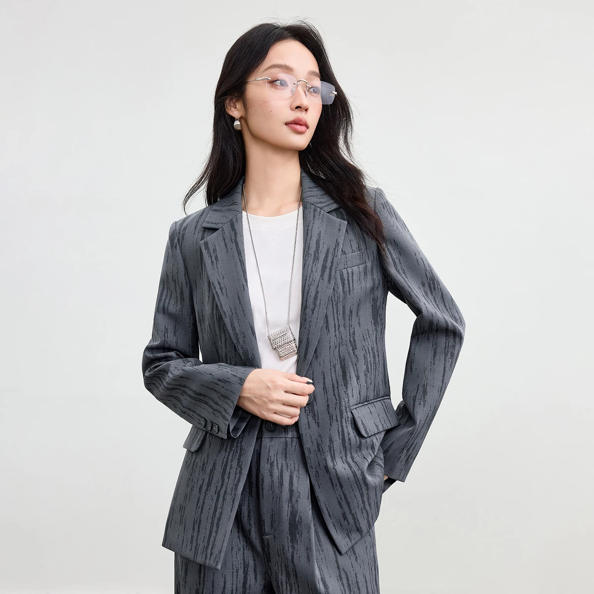 SENTUBILA Dames Design Sense Blazers 2025 Herfst Enkele Knoopsluiting Lange Mouw Elegant Casual Slim Jasje 153XC2939