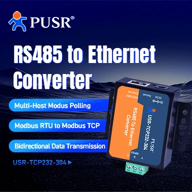 USR-TCP232-304 1-portowy konwerter TCP/IP RS485 szeregowy na Ethernet z CE FCC Rohs Modbus RTU na Modbus TCP