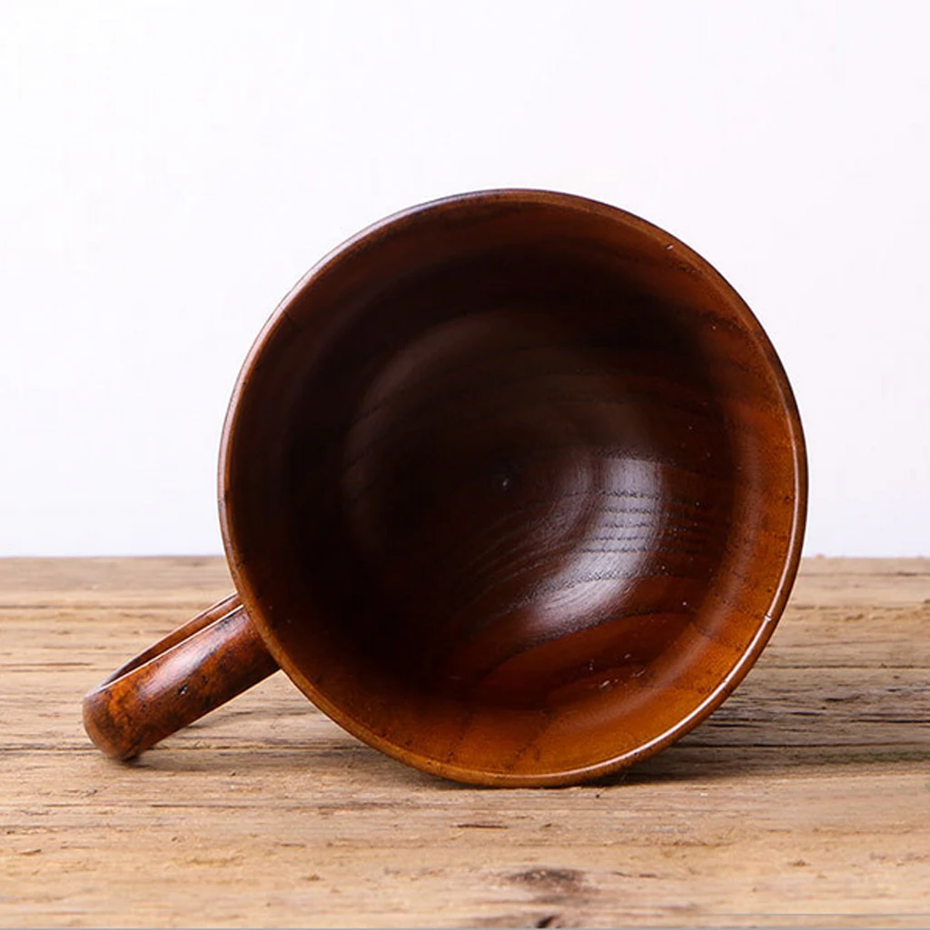 Wood Cup Mug Beer Coffee Tea Juice Milk Mug Tankard Handcrafted for Camping Picnic Home Office Party Home Accessories