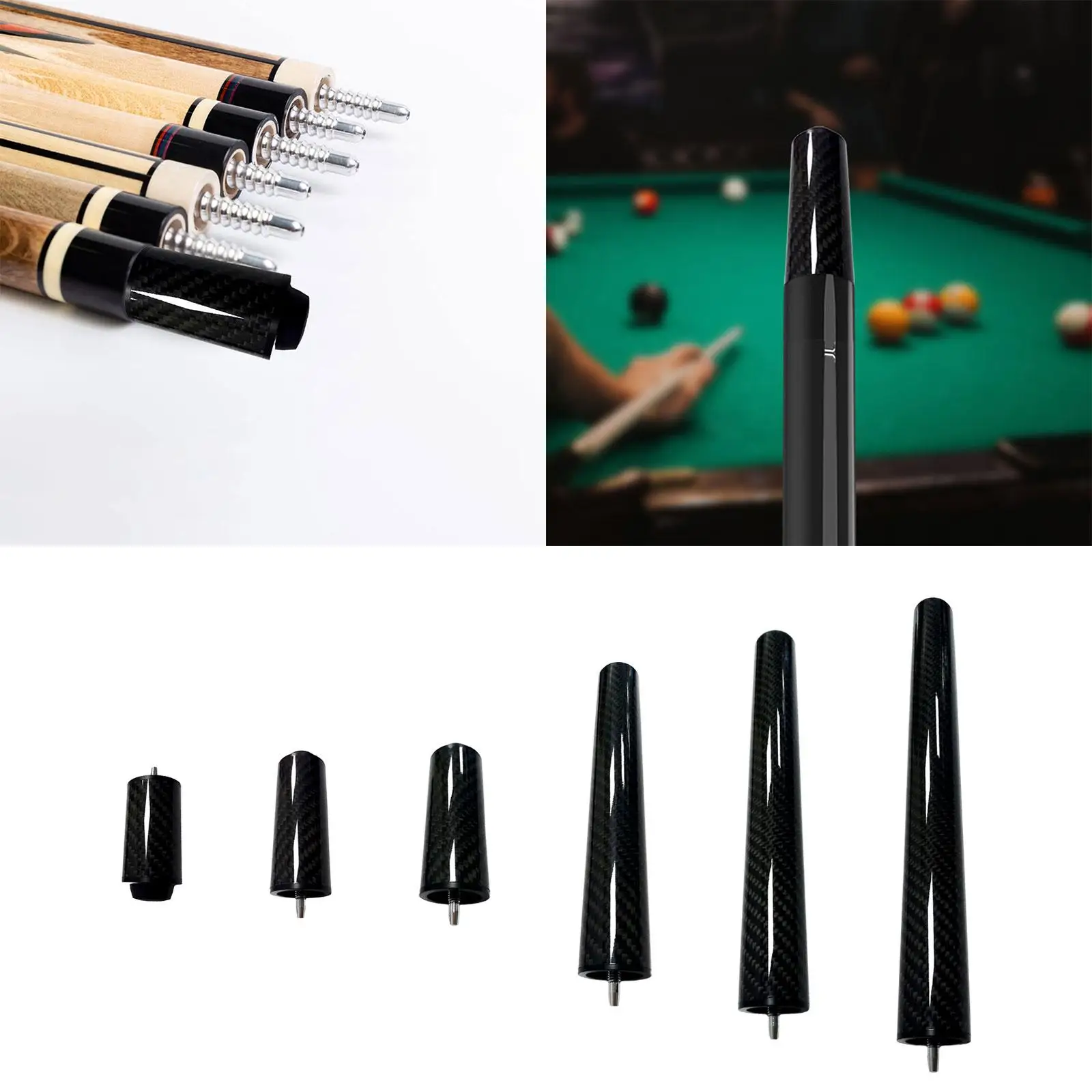 Pool Cue Extender Billiard Holder Snookers Cue Extension Cue End Lengthener for