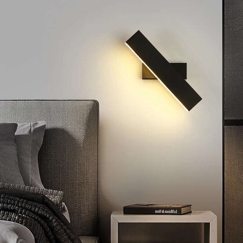 Modern 360 Degree Rotate Wall Lamps Fixtures for Bedroom Hotel Bedsides LED Sconces Luminaires Reading Lighting Home Decoration