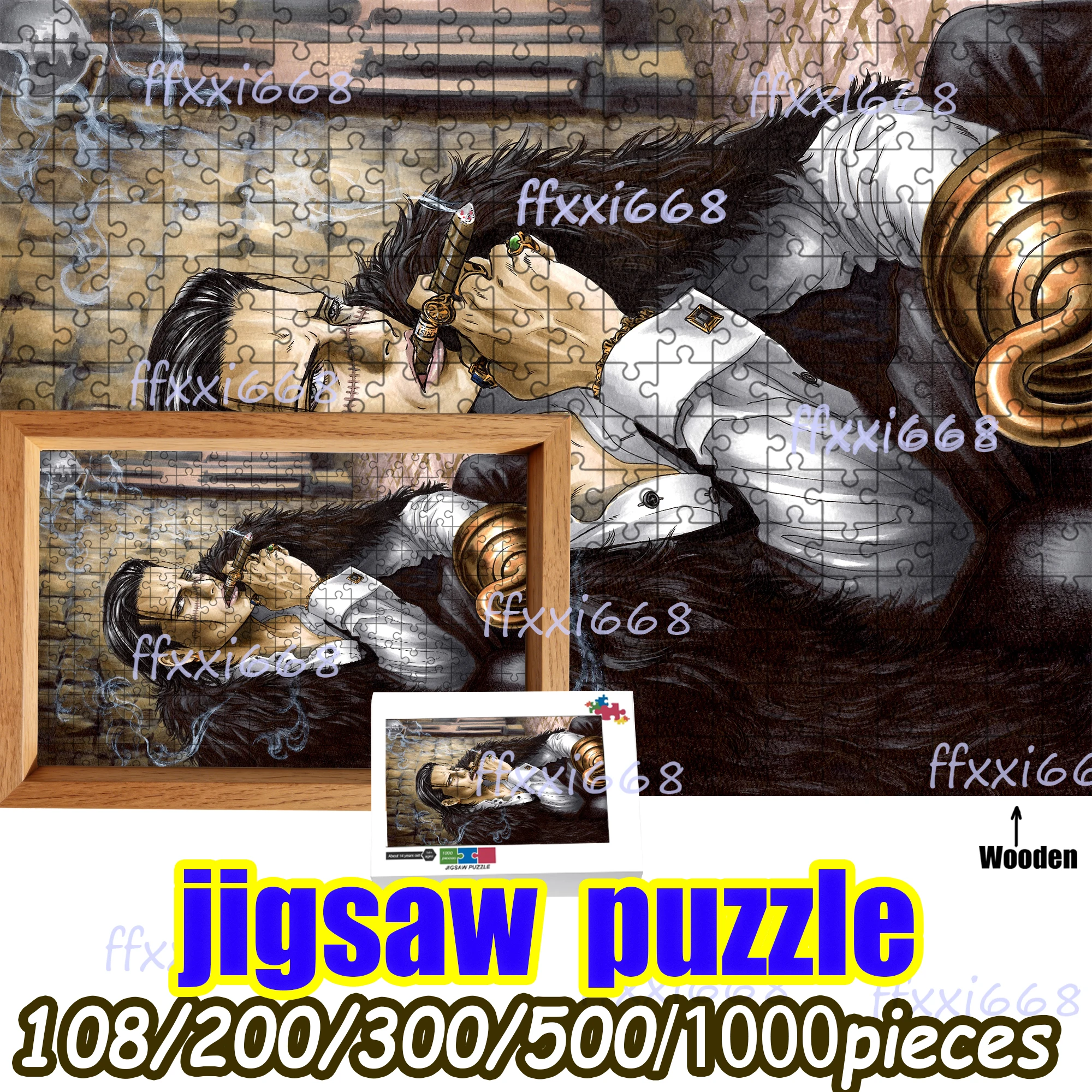 

Деревянный пазл One Piece, 108/200/300/500/1000 деталей, высокое качество, подарок на день рождения, модный и увлекательный подарок