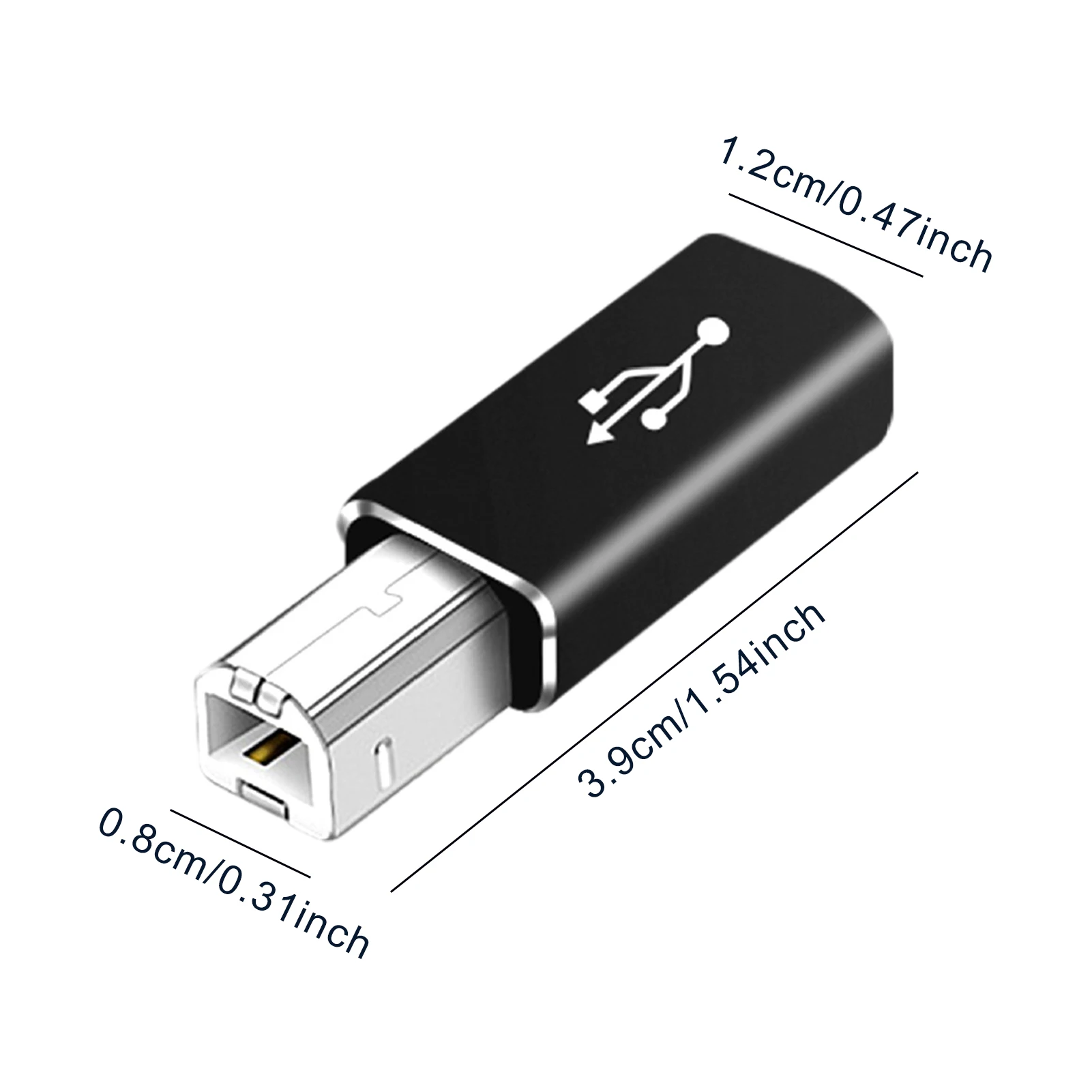 USB Loại C Sang USB B Nam Adapter Máy Quét Máy In Chuyển Đổi USB C Truyền Dữ Liệu Adapter Thẳng Và Khuỷu Tay tùy Chọn Cho DJ