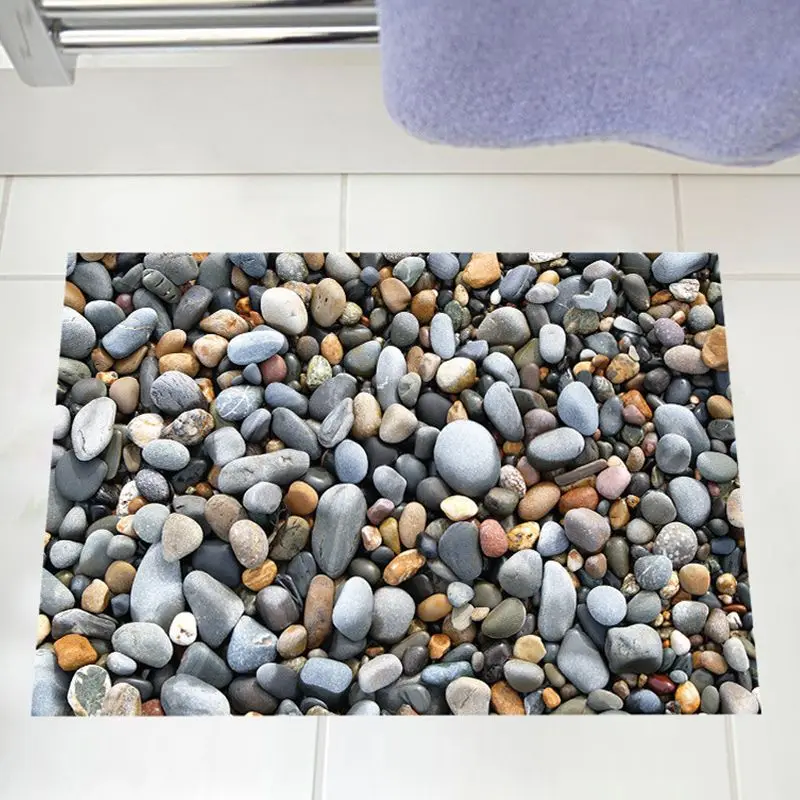 Cobblestone 3D Floor Stickers Removable Anti-slip PVC Sticker Wallpaper For Home Bathroom Corridors Kitchen Decoration Stickers