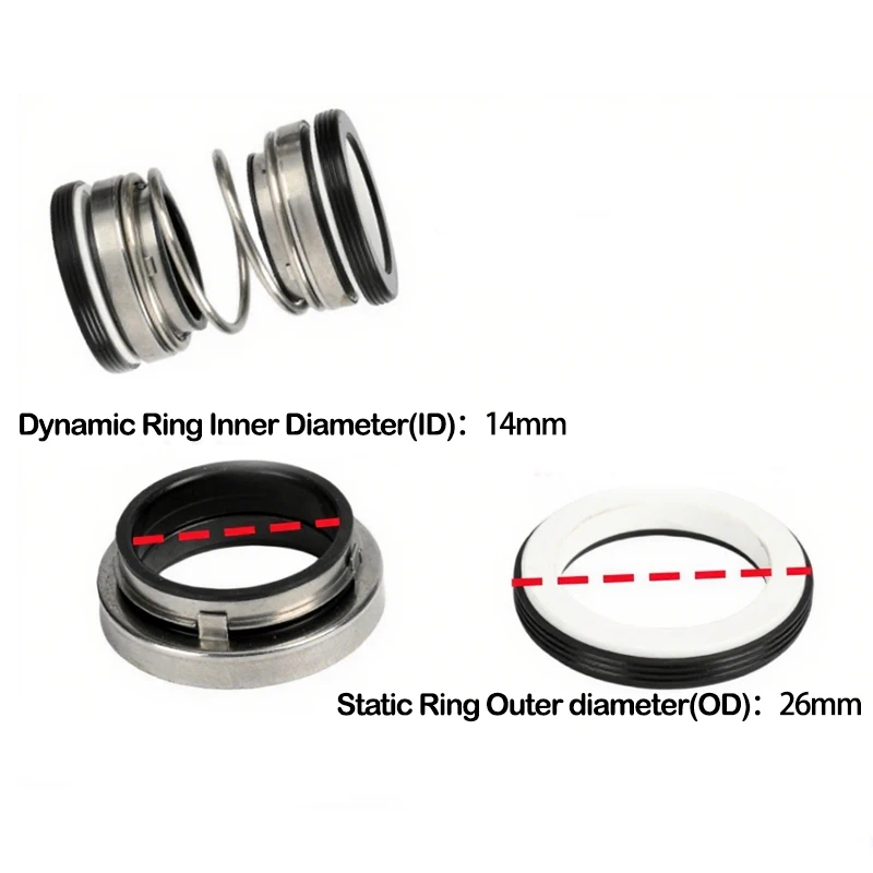 208 Model Mechanical Seal,Single Coil Spring,8-70mm Shaft Diameter for Circulation Water Pump 10/11/12/13/14/15/16/17/18 Series